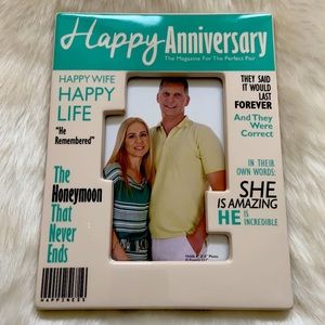 Happy Anniversary Magazine Style Frame (holds 4x6)
